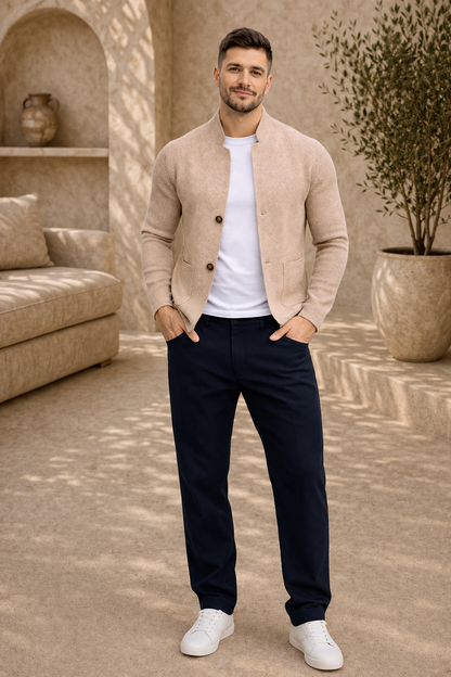 Chaqueta Ardent – Diseño Minimalista de Punto con Corte Elegante y Ajuste Premium